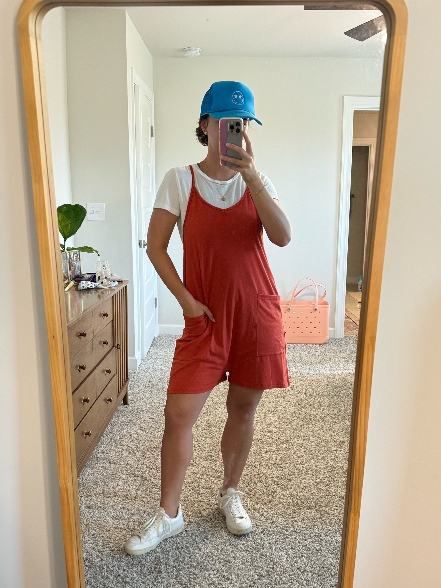 the comfiest Amazon romper and such an easy/ quick outfit idea! Wearing a small for reference 💙