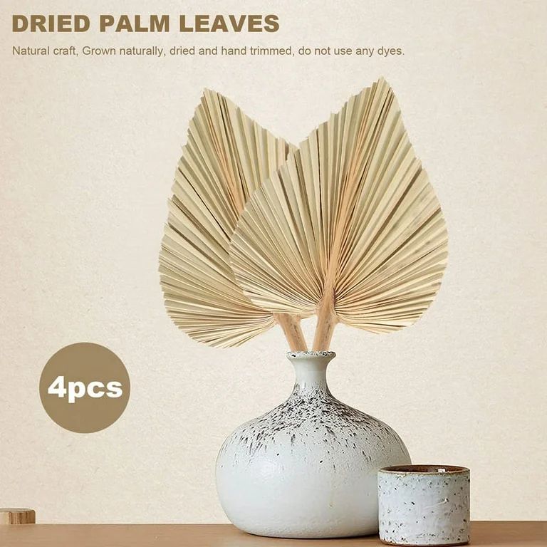 4Pcs Dried Palm Leaves Dried Palm Fans Dried Palm Spears Artificial Plants Palm Leaves Tropical P... | Walmart (US)