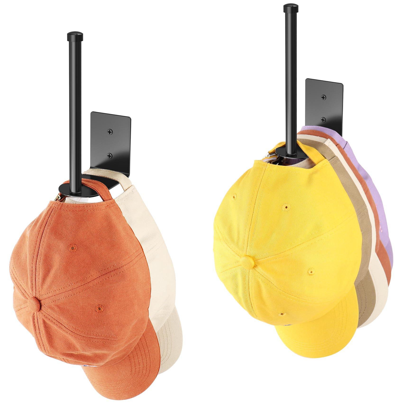 2 Pack Hat Racks for Baseball Caps, Stainless Steel Hat Organizer for Baseball Cap, Hat Holder St... | Amazon (US)