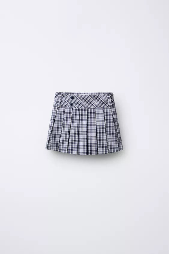 CHECK SKIRT WITH BUTTONS | Zara UK
