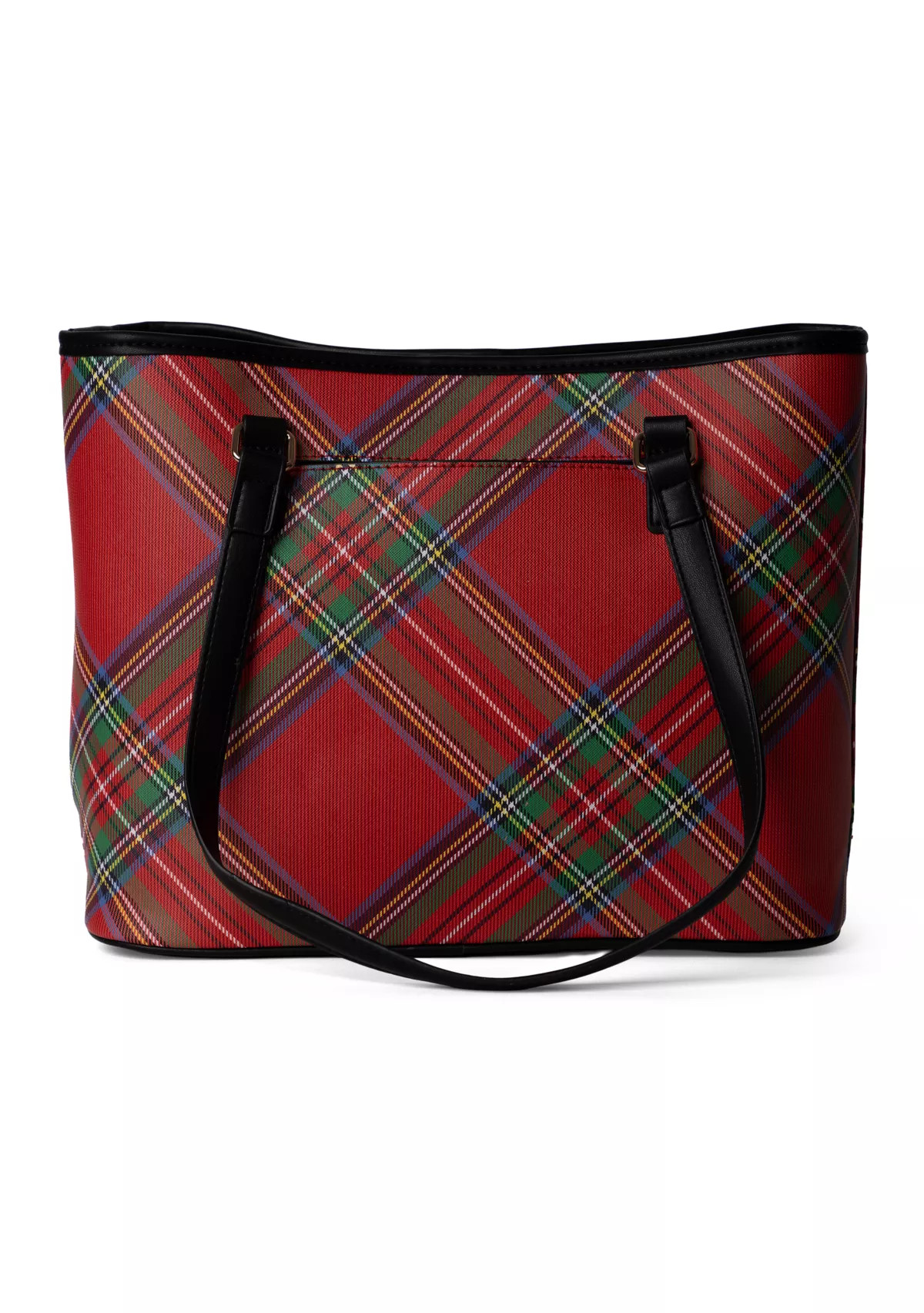 Holiday Plaid Saffiano Tote | Belk
