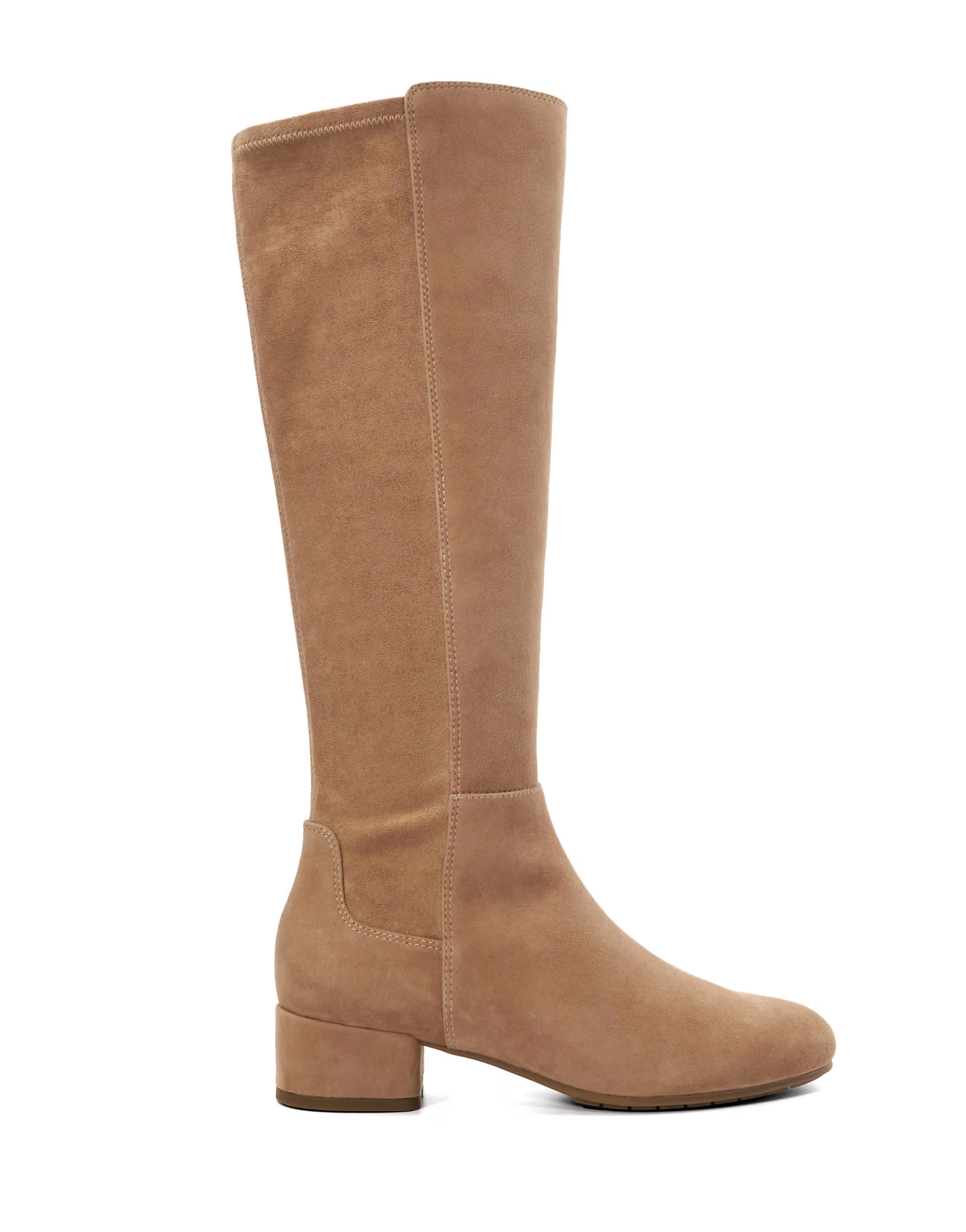 Dune London Tayla suede knee high boots in caramel | ASOS (Global)