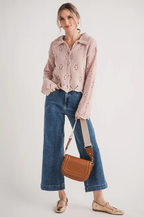 Risen Alice 5 Pocket Wideleg Crop Trouser | Social Threads