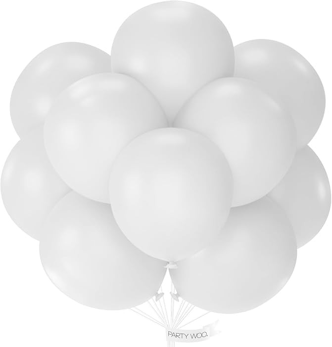 PartyWoo White Balloons 20pcs 18 Inch Matte White Latex Balloons for Wedding Bridal Graduation En... | Amazon (US)
