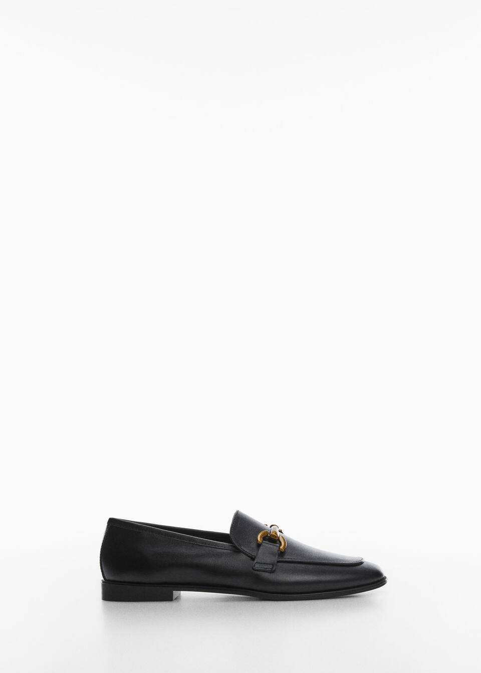 Buckle leather moccasins | MANGO (UK)