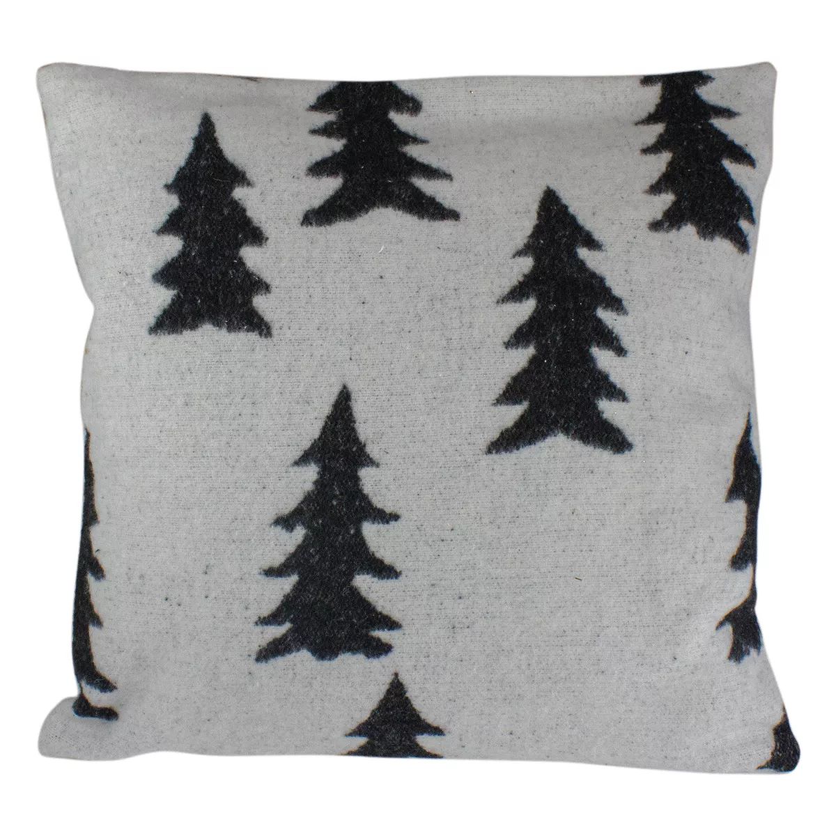 Northlight 18" White and Black Forest Trees Knit Christmas Throw Pillow | Target