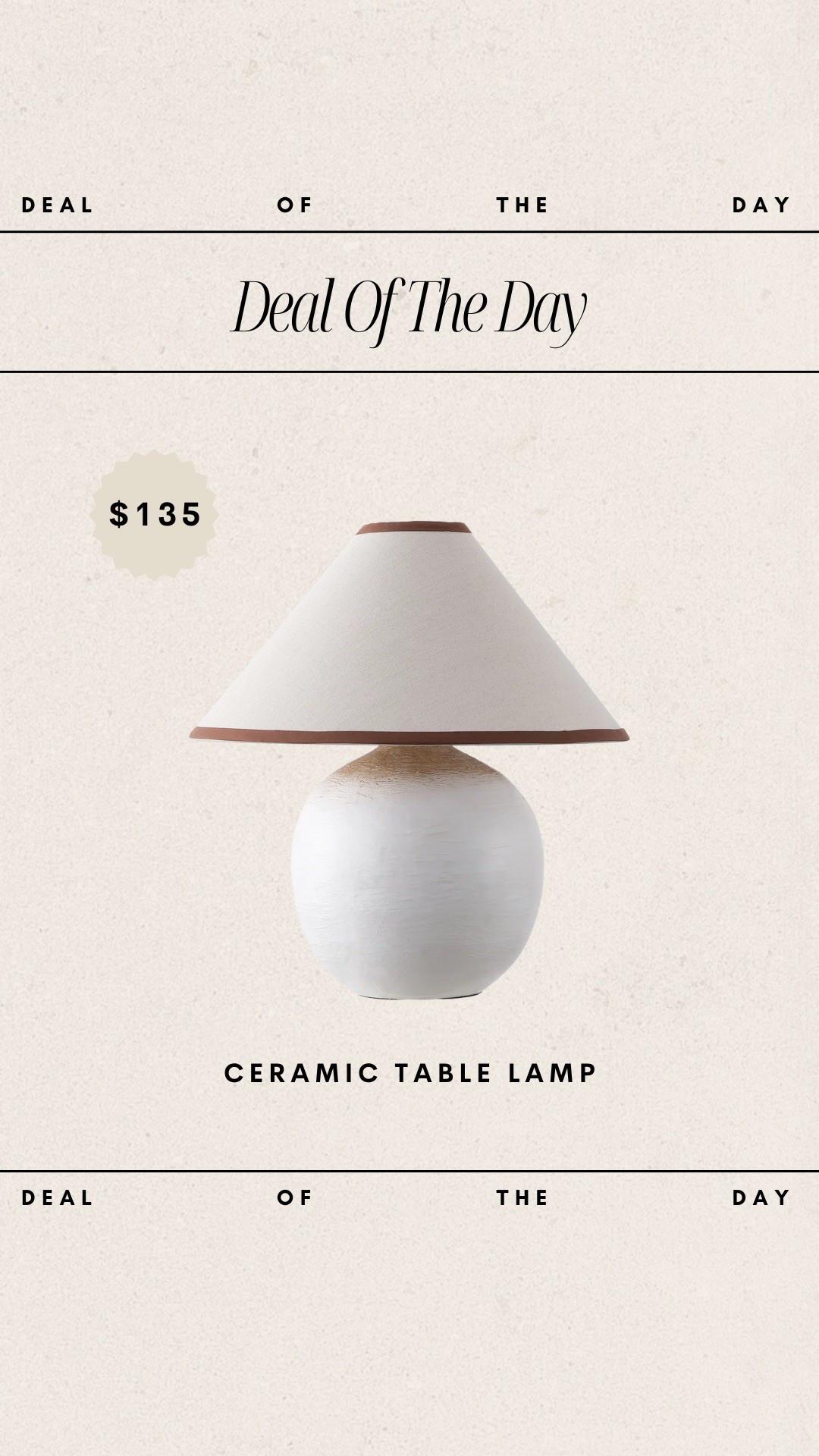 Deal of the Day - Ceramic Table Lamp // only $135!!

lamp, wayfair lamp, neutral lamp, affordable lamp, budget friendly lamp 

#LTKStyleTip #LTKSaleAlert #LTKHome