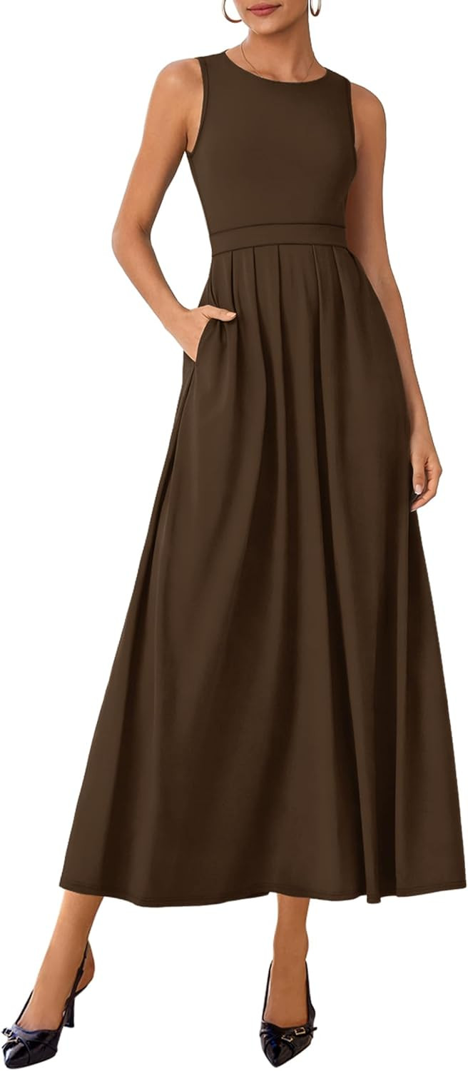 Lazysmile Women's Summer Sleeveless Formal Maxi Dresses | Amazon (US)