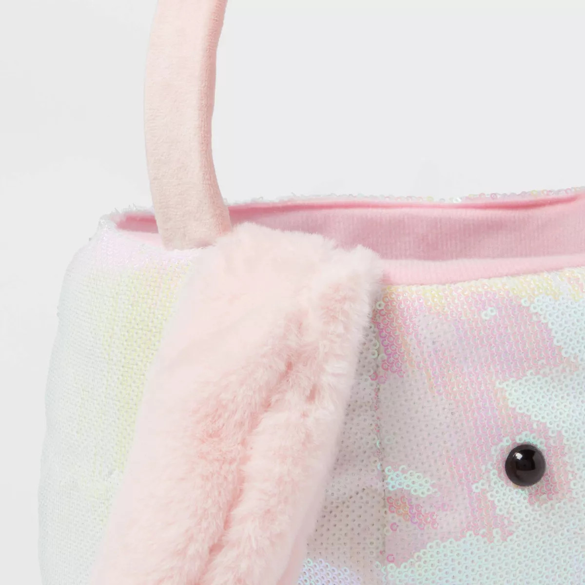 Round Sequins Bunny Easter Basket Iridescent - Spritz™ | Target