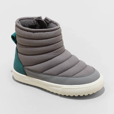 Toddler Boys' Ainsley Zipper Booties - Cat & Jack™ Gray | Target