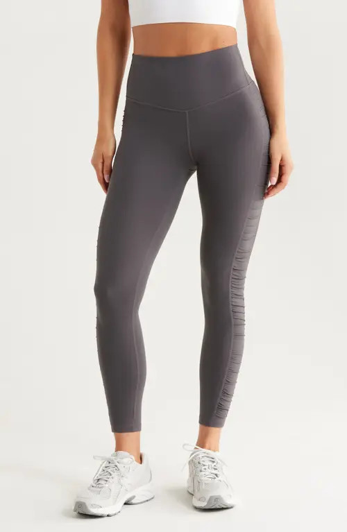 Zella Studio Luxe Ruched Leggings in Grey Forged at Nordstrom, Size Medium | Nordstrom