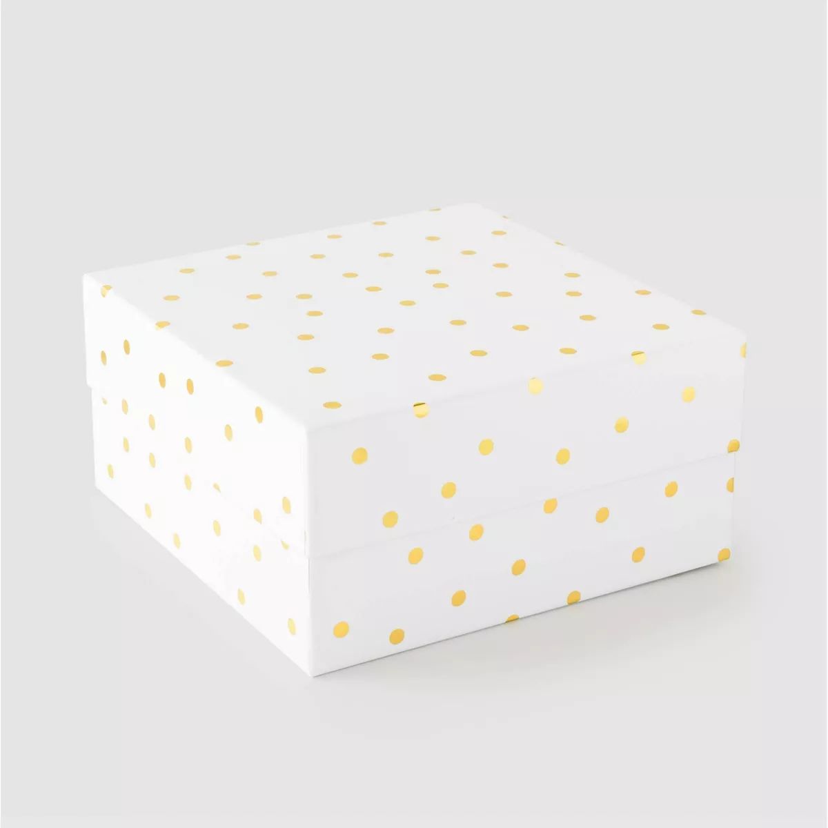 Gold Polka Dot Large Square Gift Box White - Sugar Paper™ + Target | Target