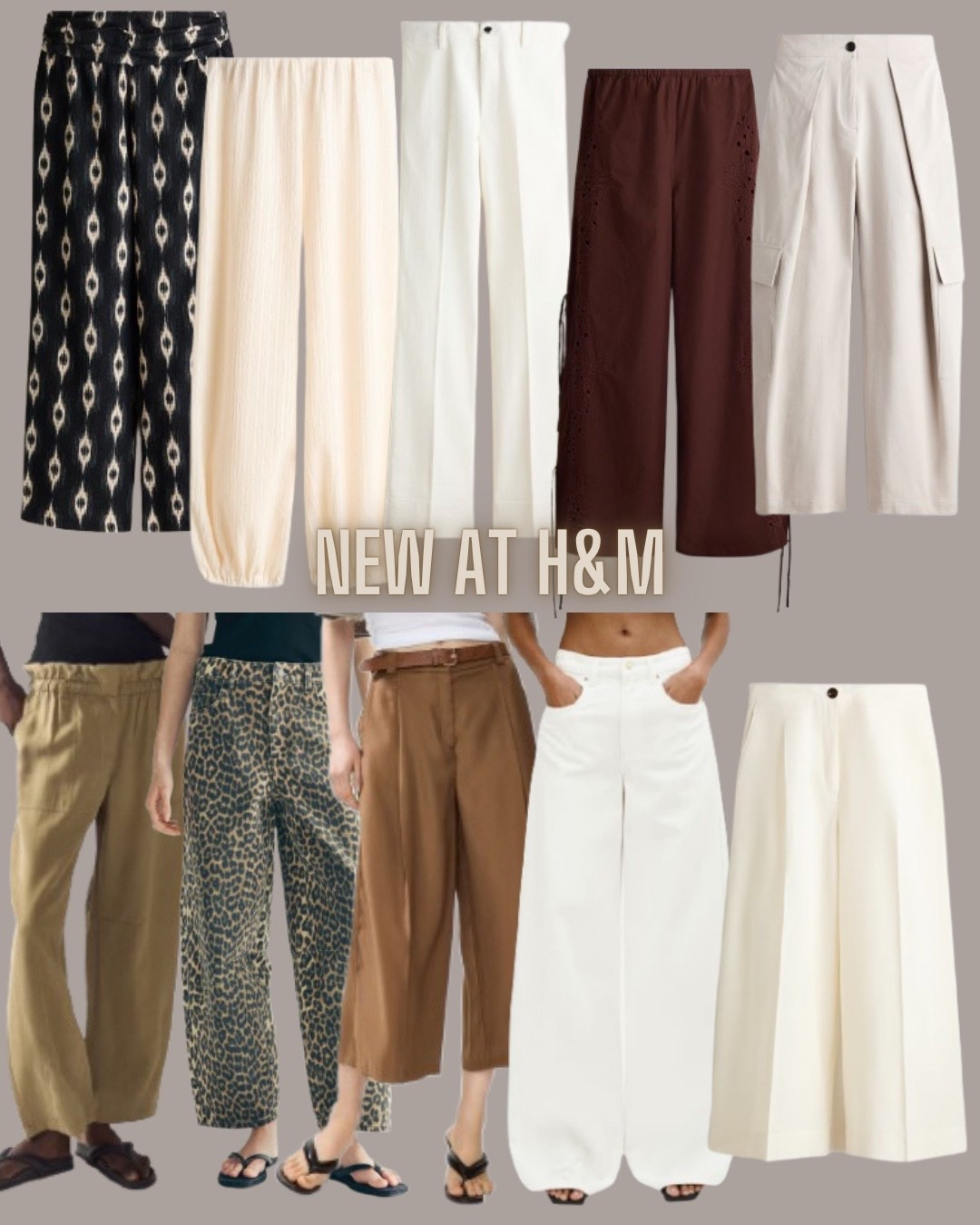 H&M fashion
Barrel pants
Comfy pants
Wide leg pants
Resort wear