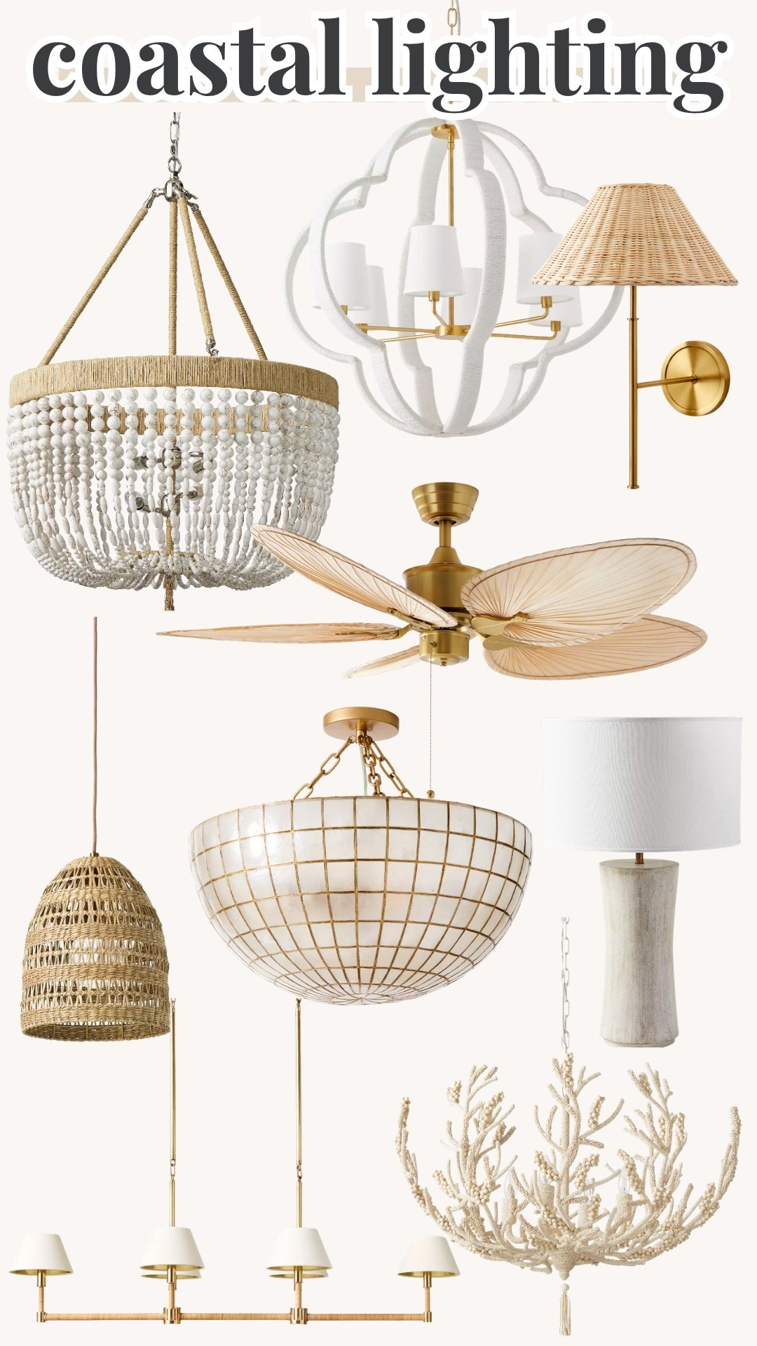 coastal lighting, coastal light fixtures, coastal chandelier, coastal pendant light, coastal flush mount, coastal sconces, coastal table lamp, coastal floor lamp, beach house lighting, modern coastal, coastal farmhouse, woven lighting, rattan lighting, natural fiber lighting, linen lampshade, wood bead chandelier, glass pendant light, brass lighting, neutral home decor, light and airy, organic modern, timeless lighting, living room lighting, bedroom lighting, dining room lighting, entryway lighting, kitchen lighting, home refresh, interior design, Wayfair, Amazon home, lighting finds, coastal home, elevated home decor, home inspiration