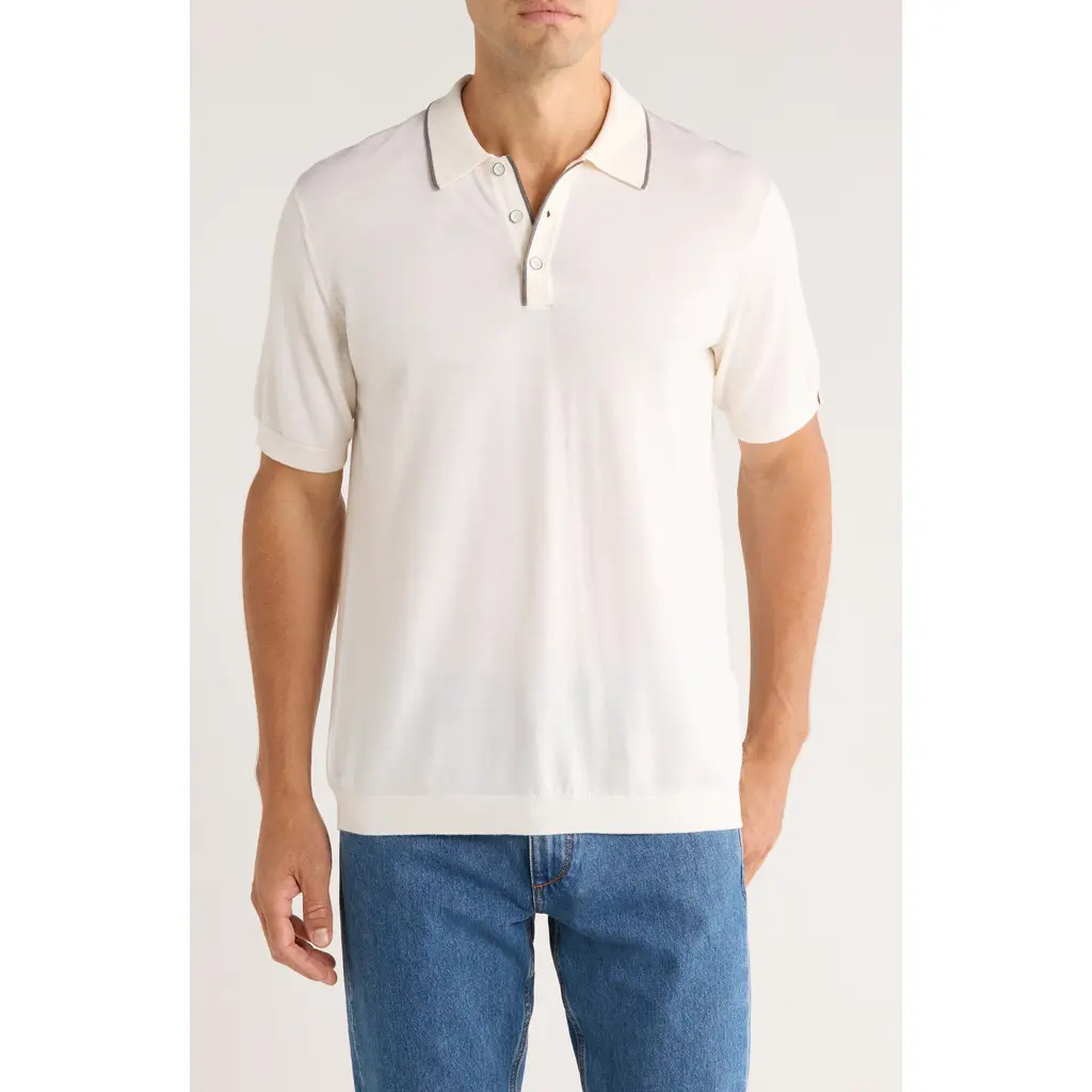 rag & bone Crawford Wool & Cashmere Sweater Polo in Ivory at Nordstrom Rack, Size X-Large | Nordstrom Rack