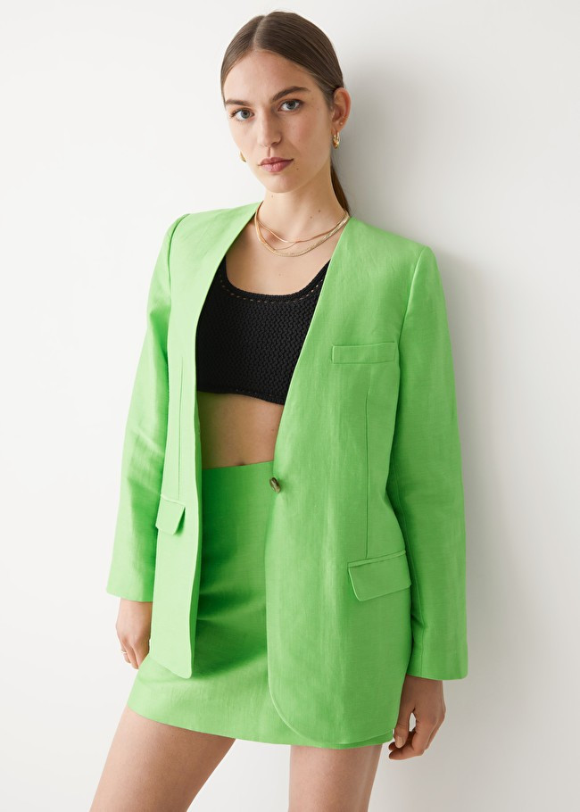 Collarless Single Button Blazer | & Other Stories (EU + UK)