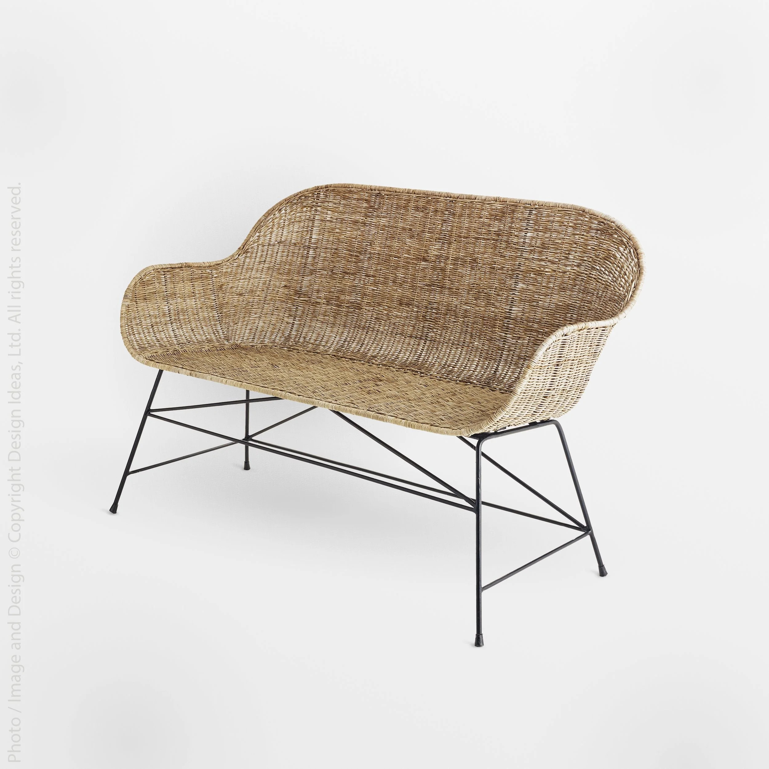 Ormond™ Rattan Settee Bench | Texxture Home