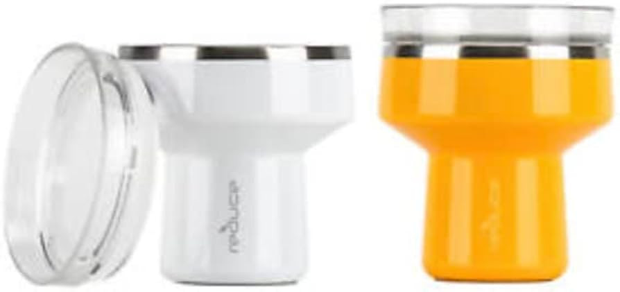 REDUCE 12 oz. Vacuum Insulated Stainless Steel Saltini Tumbler, 2 Pack (Yellow & White) | Amazon (US)