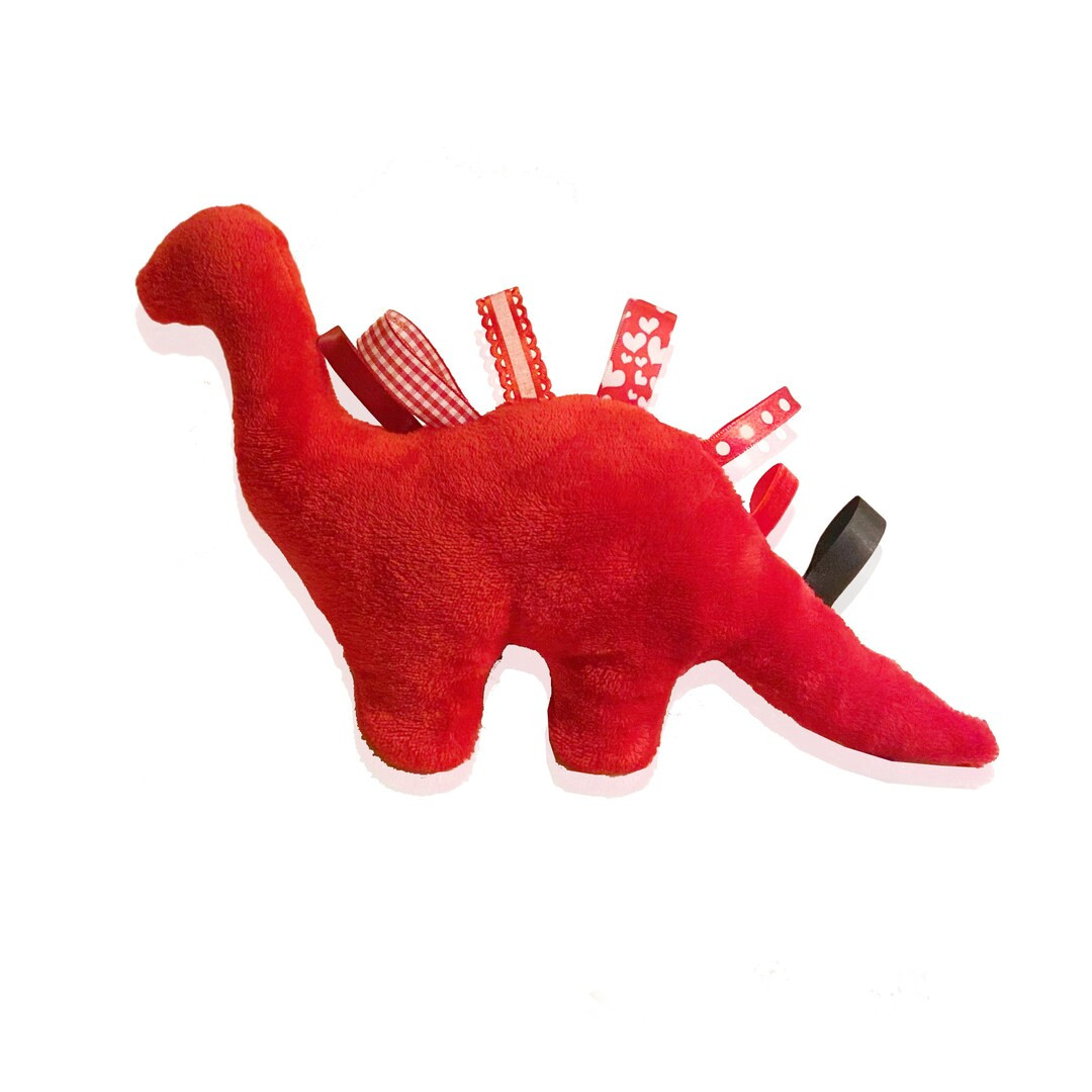 Red Dinosaur Lovey Soft Baby Toy for Car Seat/stroller - Etsy | Etsy (US)