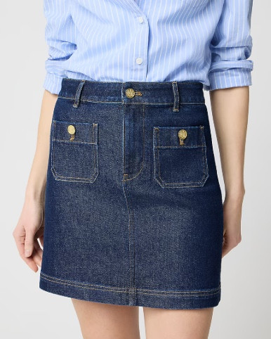 Pocket detail denim mini skirt 
Spring outfit 

#LTKSeasonal #LTKSaleAlert