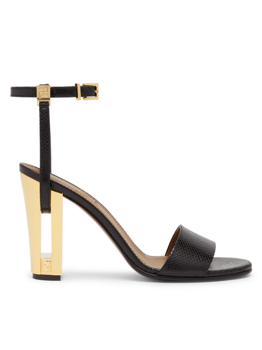 95MM Leather Traced Heel Sandals | Saks Fifth Avenue