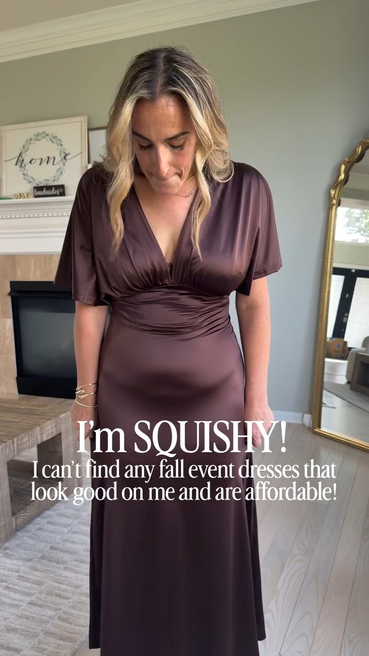 To be clear the first is beautiful BUT for me personally I’d need some great shapewear and the dress is so form fitting that it shows the seams on the shapewear which I don’t personally love.
  

With that said it’s all about the materials and silhouette! So yes I still love form fitting just different materials! I have so many different options and shapes here! Wearing a medium in all.

If you’re in need of more everyday and event inspo follow along! @stacyshinesjoy
#eventdress #cocktaildress #fallweddingguestdress  

 #LTKOver40 #LTKMidsize #LTKWedding