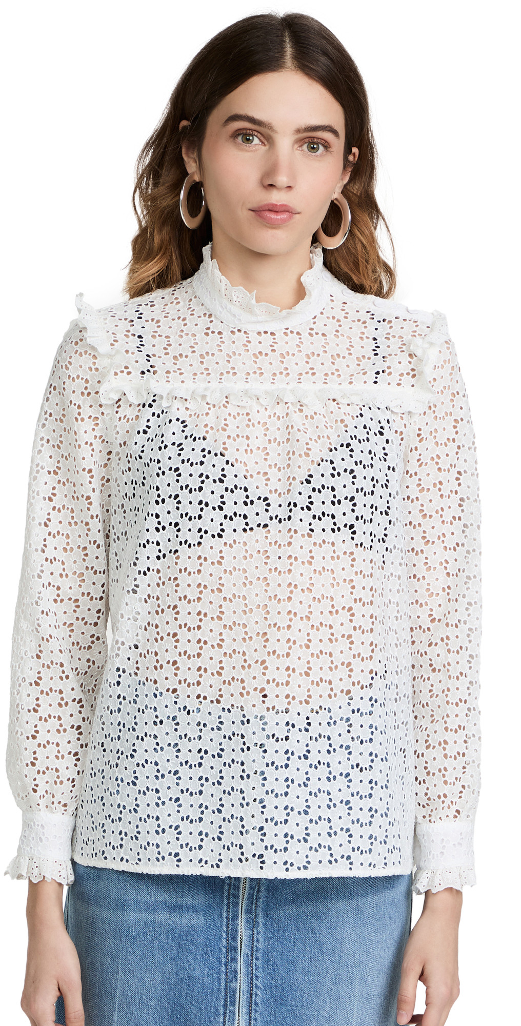 Philosophy di Lorenzo Serafini Embroidered Voile Blouse | Shopbop