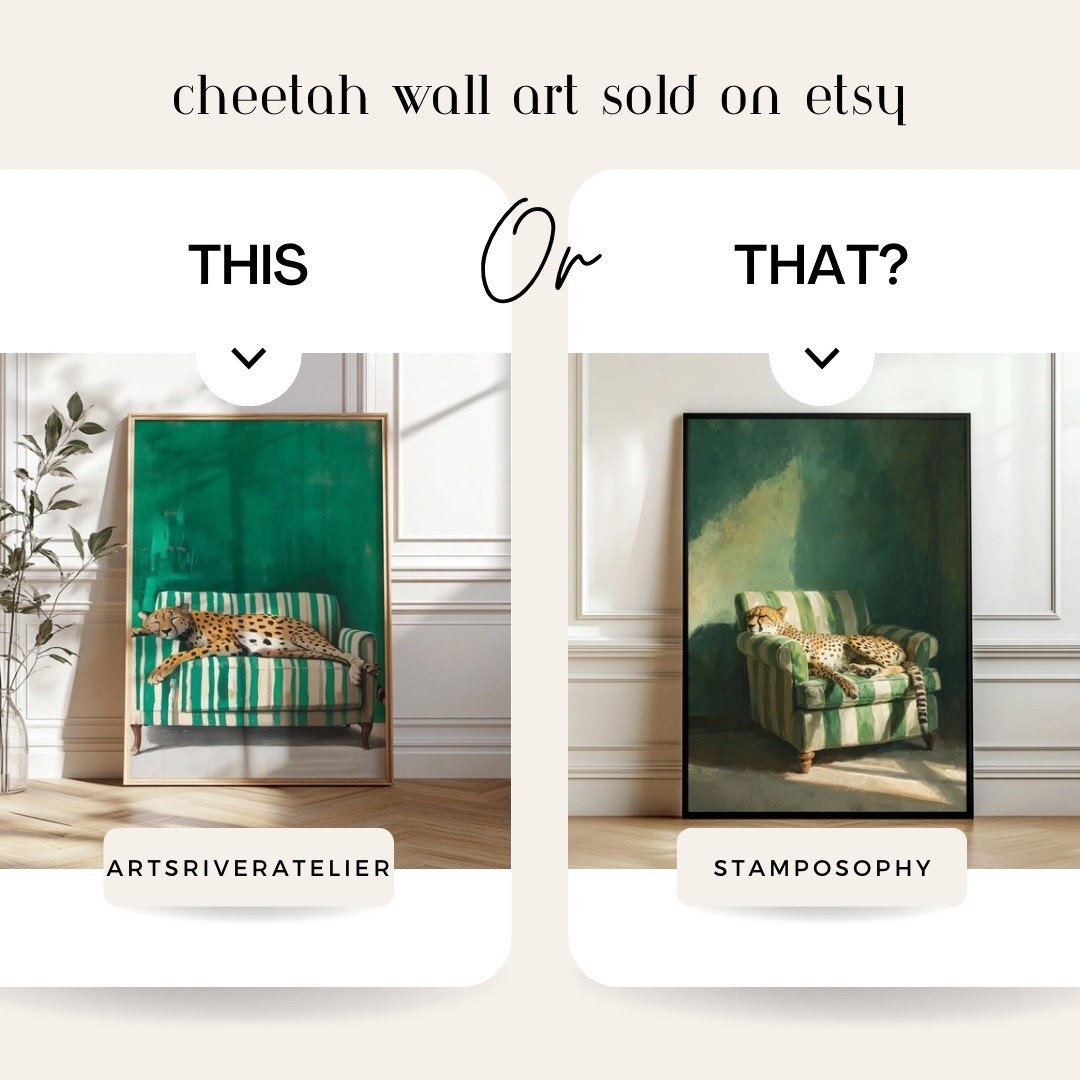 Which do you like better? 🐆

Both of these picks are great if you're looking to add some fun to your office, bedroom or living room! 

#LTKHome #WallArt 