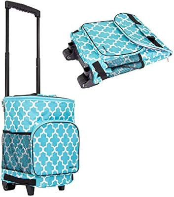 dbest products Ultra Compact Cooler Smart Cart, Moroccan Tile Insulated Collapsible Rolling Tailg... | Amazon (US)