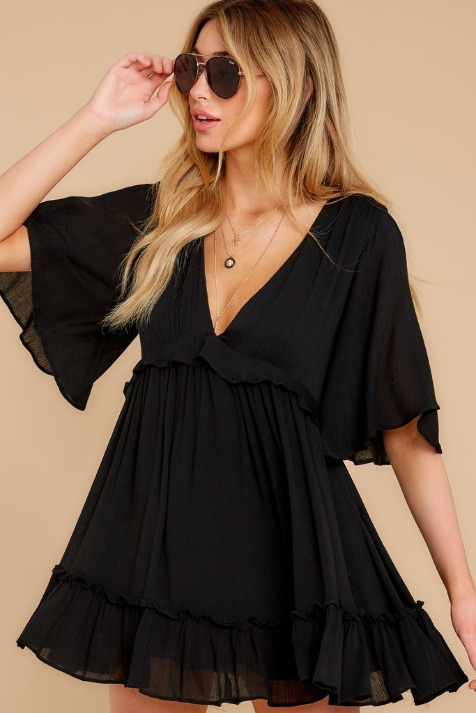 Tonight's Premiere Black Romper Dress | Red Dress 