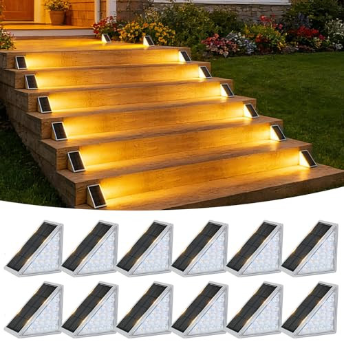VOLISUN Solar Step Lights Outdoor Waterproof, LED Outdoor Stair Lights, Solar Step Light for Outs... | Amazon (US)