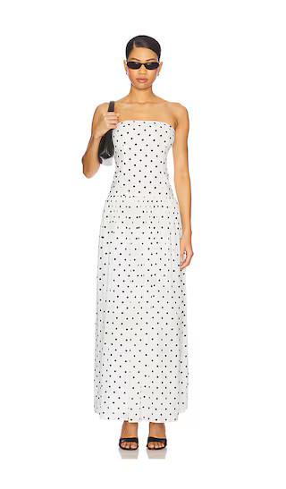 MORE TO COME Celsee Strapless Maxi Dress in White. - size M | Revolve Clothing (Global)