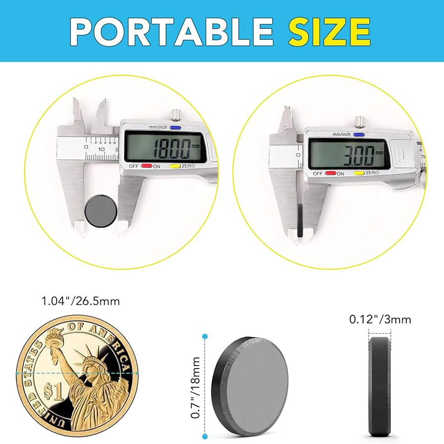 Magnets for Crafts with Adhesive Backing, TRYMAG Small Ceramic Crafts Magnets Round Disc Magnets,... | Amazon (US)