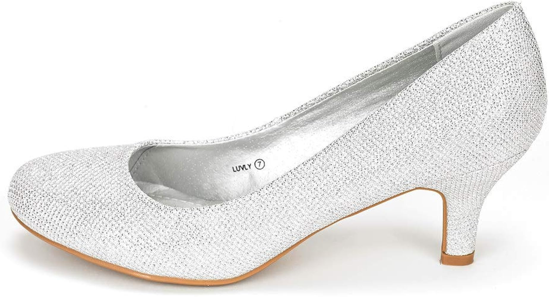 DREAM PAIRS Women's Luvly Bridal Wedding Party Low Heel Pump Shoes | Amazon (US)