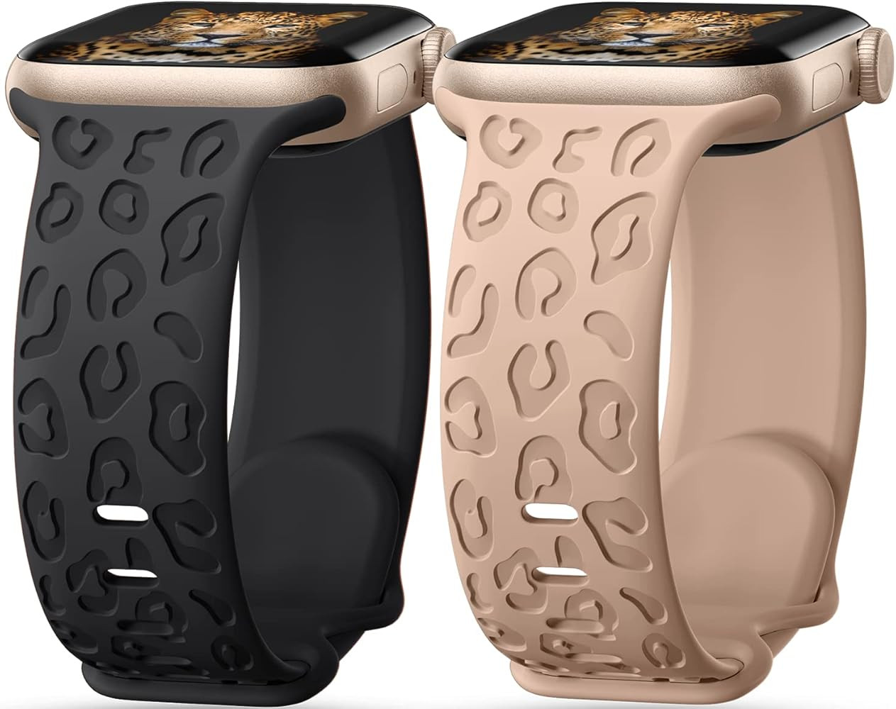 Amazon.com: IKANFI Leopard Engraved Bands Compatible with Apple Watch Band 41mm 40mm 38mm Women, ... | Amazon (US)