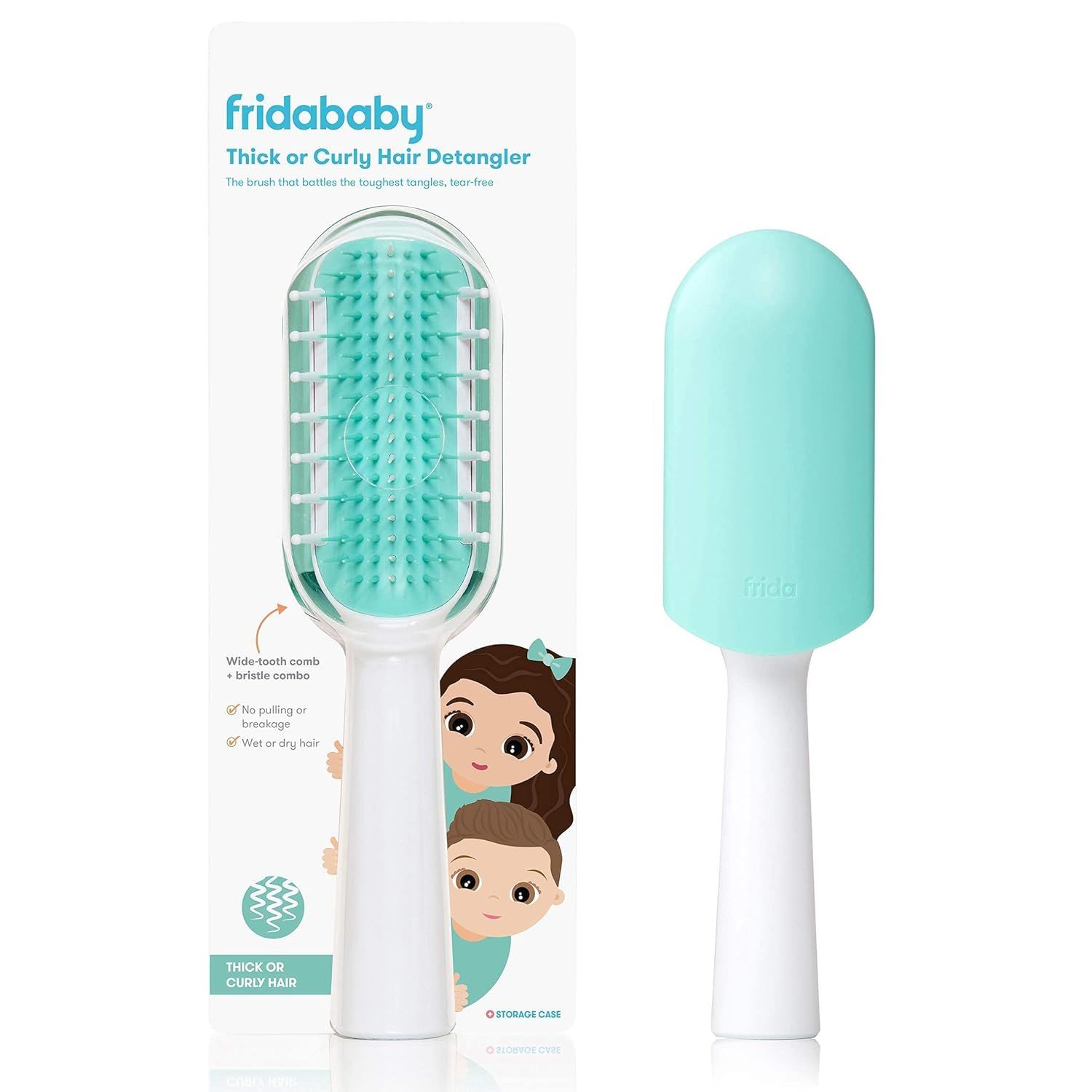 FridaBaby Thick or Curly Hair Detangling Kids Brush by Fridababy, Detangles Knots Without Tears o... | Amazon (US)