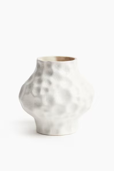 H & M - Stoneware vase - White | H&M (UK, MY, IN, SG, PH, TW, HK)