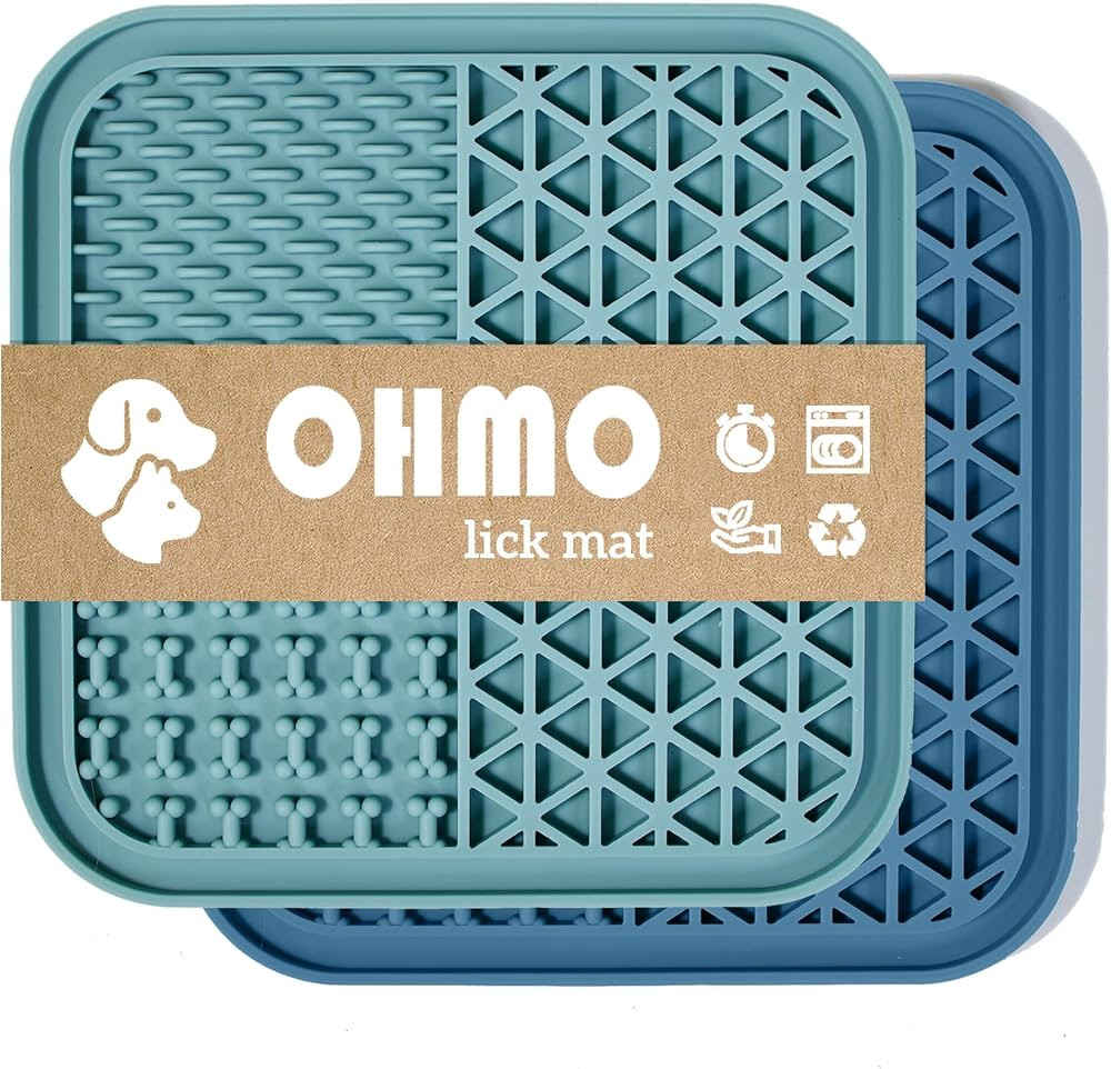 OHMO Schleckmatte Hund Leckmatte f\u00fcr Welpen Katze 2Pcs Dunkel&Hell Blau | Amazon (DE)