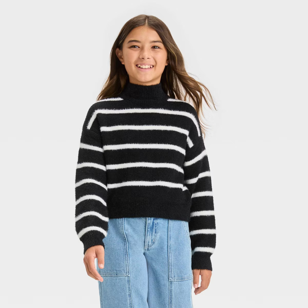 Girls' Mock Neck Pullover Sweater - art class™ | Target