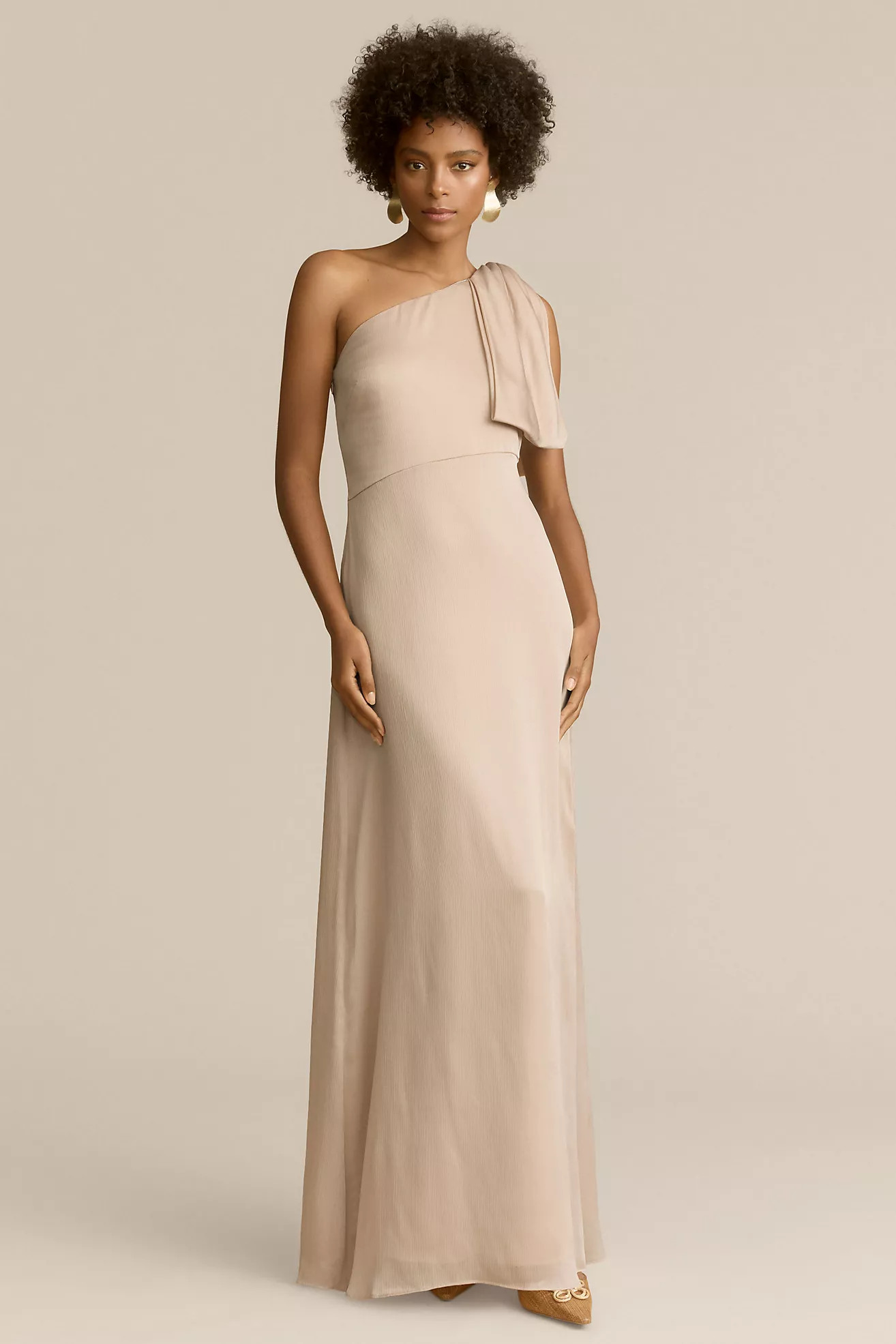 Sachin & Babi Chelsea One-Shoulder Georgette Bias Gown | Anthropologie (US)