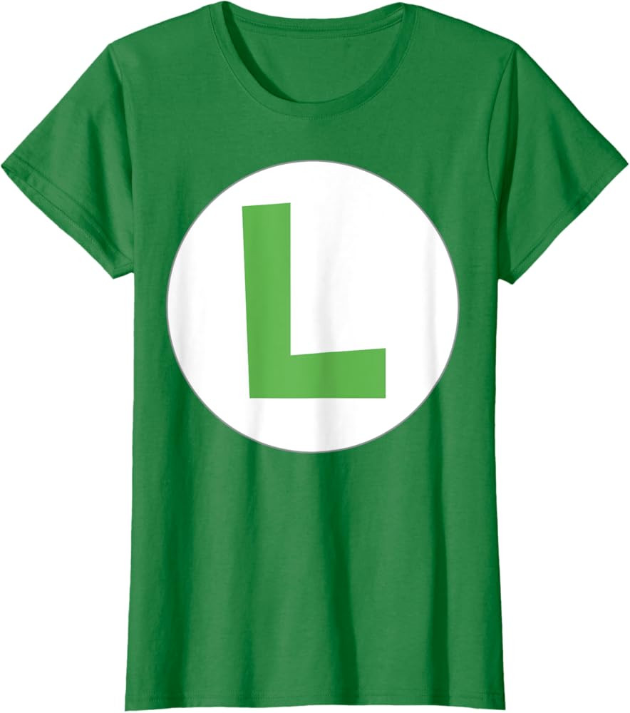Nintendo Super Mario Luigi Icon Costume T-Shirt | Amazon (US)