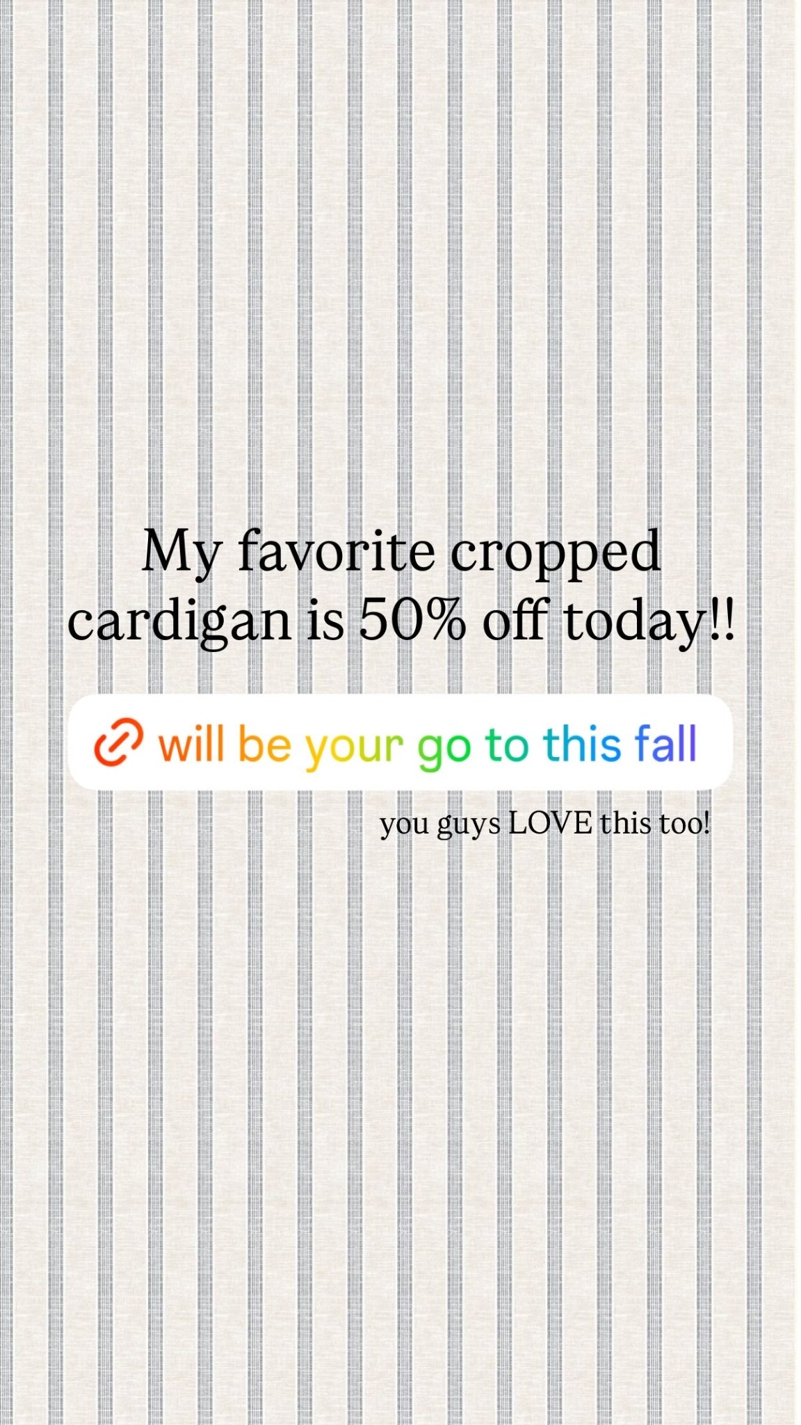 My favorite cropped cardigan is 50% off today!! you guys LOVE this too!

#LTKootd #LTKSeasonal #LTKSaleAlert
