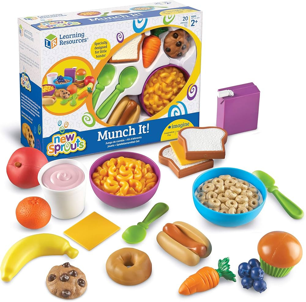 Learning Resources New Sprouts Munch It! Pretend Play Food, Develops Imaginative Play, Play Food ... | Amazon (US)