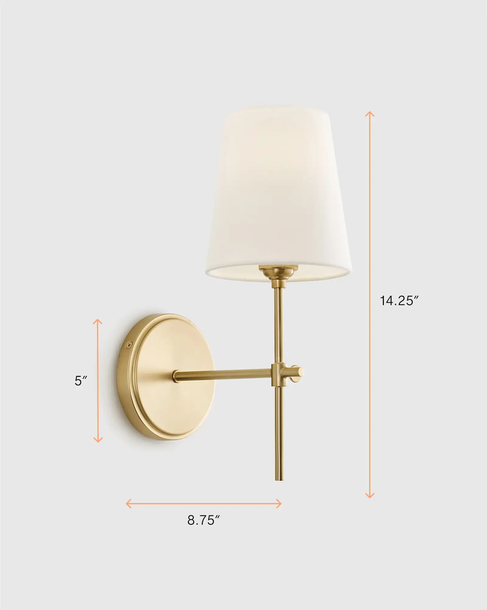 Linear Steel Sconce with Linen Shade | Quince