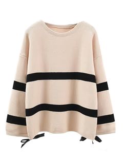 'Danae' Striped Ribboned Sleeve Sweater (3 Colors) | Goodnight Macaroon