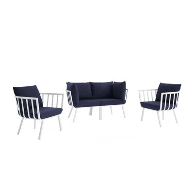 Modway Riverside 4 Piece Outdoor Patio Aluminum Set | Wayfair North America
