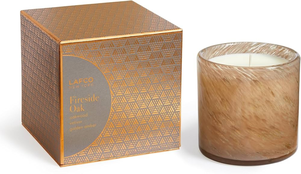 LAFCO New York Holiday Signature Candle, Fireside Oak - 15.5 oz - 90-Hour Burn Time - Reusable, H... | Amazon (US)