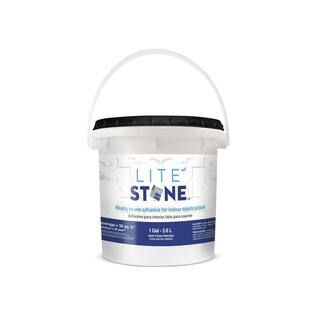 LiteStone White 128 fl. oz. 30 sq. ft. 8 in. Stone Veneer Adhesive 9812 - The Home Depot | The Home Depot