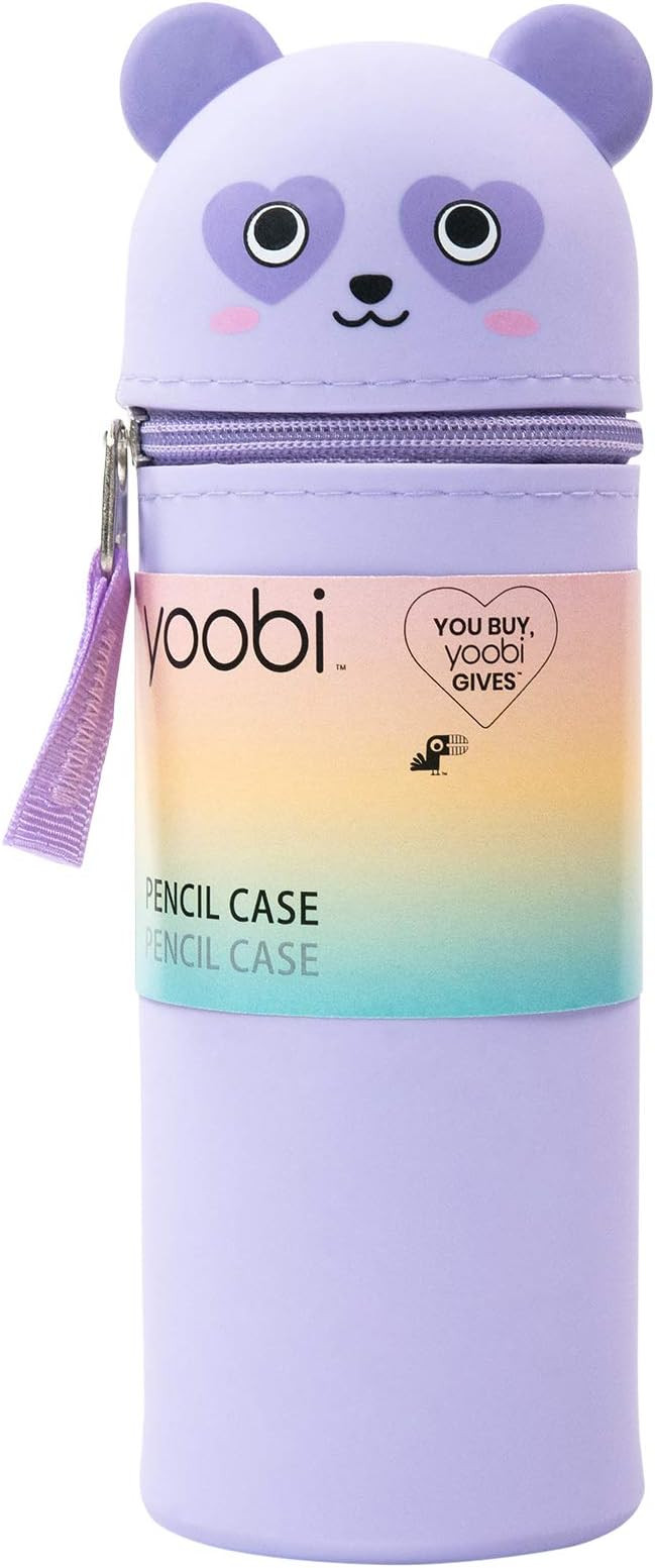 Amazon.com: Yoobi Panda Pencil Case – Standing Cute Pencil Organizer for Kids – Zip-Up Large ... | Amazon (US)