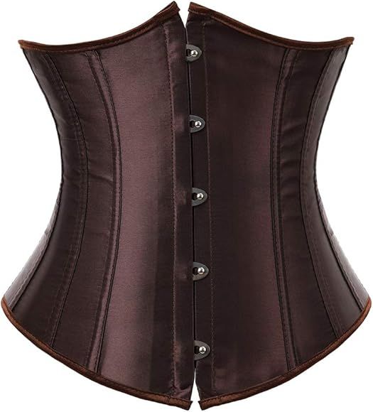 Grebrafan Women's Lace up Boned Brocade Waist Training Underbust Corsets Plus Size | Amazon (CA)